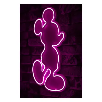 Mickey Mouse - Pink Dekoratív műanyag LED világítás 27x3x49 Rózsaszín