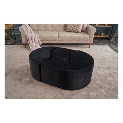 Alya Puf - Black Puff 120x80x40 Fekete