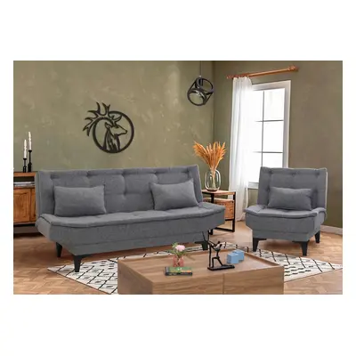 Santo-S-94216 - Dark Grey Kanapé és Fotel szett 261x165x86 Sötétszürke