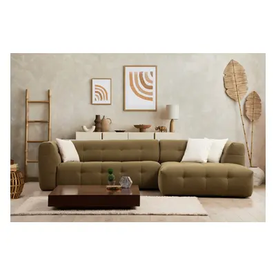 Cady 3 Seater Right - Khaki Sarokkanapé 300x100x72 Khaki