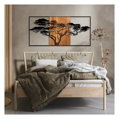 Acacia Tree - 328 Fa fali dekoráció 147x3x70 Fekete-Dió