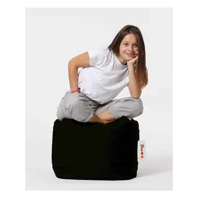 Square Pouf - Black Puff 45x45x45 Fekete