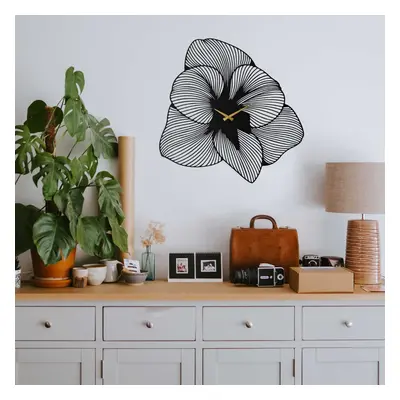 Azalea Metal Wall Clock - APS039 70 - Black Dekoratív fém falióra 70x70 Fekete