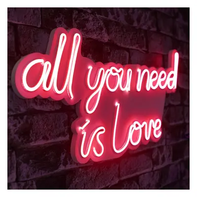 All You Need is Love - Red Dekoratív műanyag LED világítás 60x2x32 Piros