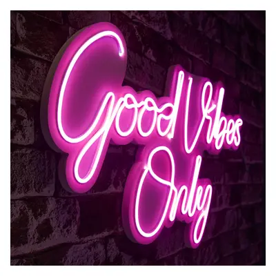 Good Vibes Only 2 - Pink Dekoratív műanyag LED világítás 62x2x37 Rózsaszín