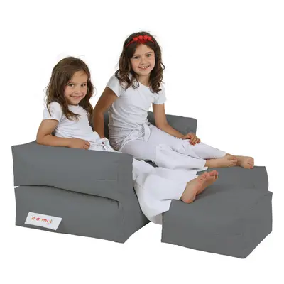 Kids Double Seat Pouf - Fume Babzsákfotel 100x50 Füst