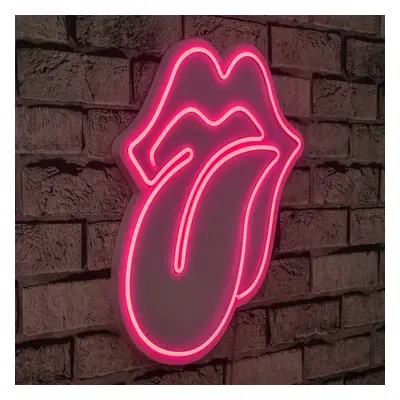 The Rolling Stones - Pink Dekoratív műanyag LED világítás 36x2x41 Rózsaszín