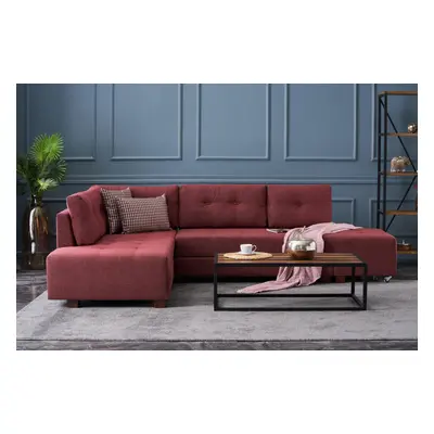 Manama Corner Sofa Bed Left - Claret Red Sarokkanapé 280x206x85 Bordó