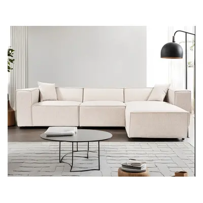 Lora (L1-O1-1R-POUFFE ) - Light Brown Sarokkanapé 303x193x65 Világos barna