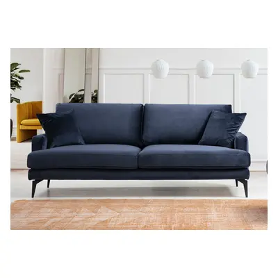 Papira 3 Seater - Navy Blue 3 Személyes kanapé 205x90x88 Sötétkék