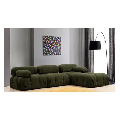 Bubble Green L1-O1-1R-PUF Sarokkanapé 288x95x75 Zöld