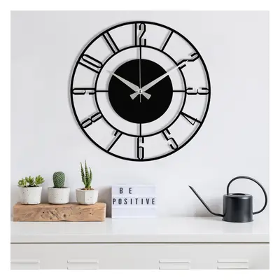 Enzoclock - S011 Dekoratív fém falióra 48x48 Fekete