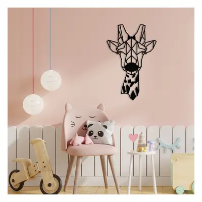 Gıraffe Metal Decor Fali fém dekoráció 33x50 Fekete