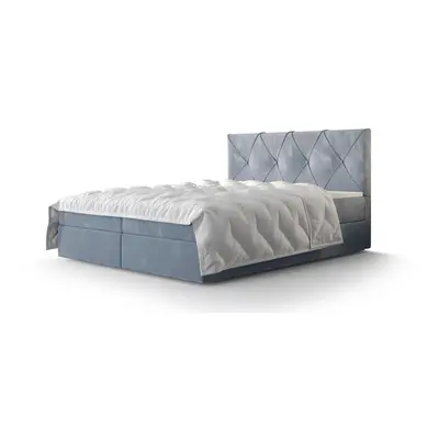 Atlea Boxspring ágy matraccal 180x200 (Bonell) világoskék