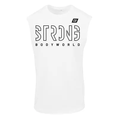 BodyWorld STRONG LINES mens sleeveless t-shirt white M