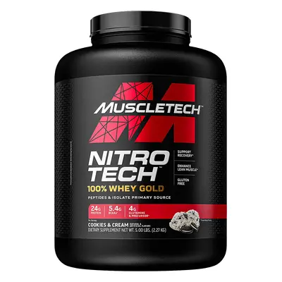 MuscleTech Nitro-Tech 100% Whey Gold 2270 g francia vaníliakrém