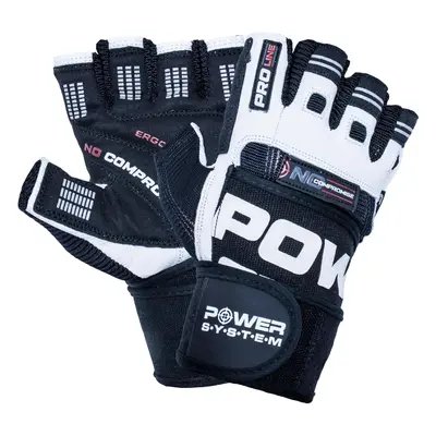 Power System Wrist Wrap Gloves No Compromise PS 2700 1 pár - fehér-fekete XXL