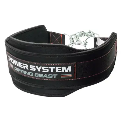 Power System Neoprene Dip Belt with Chain Dipping Beast PS 3860 fekete/piros univerzális