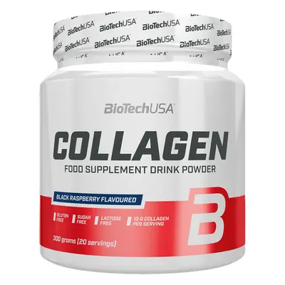 BioTech USA Collagen 300 g fekete málna