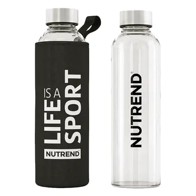 Nutrend Glass bottle Life is a sport 500 ml fekete