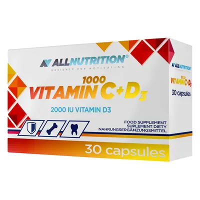 ALLNUTRITION Vitamin C 1000 + D3 30 kapszula