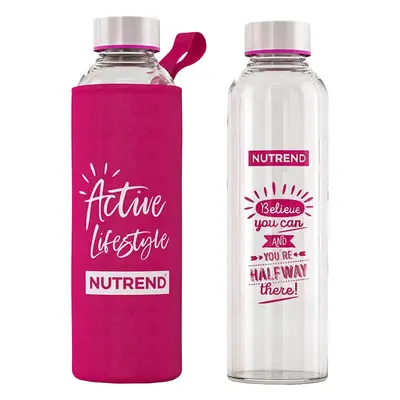 Nutrend Glass bottle Active Lifestyle 500 ml lila/rózsaszín