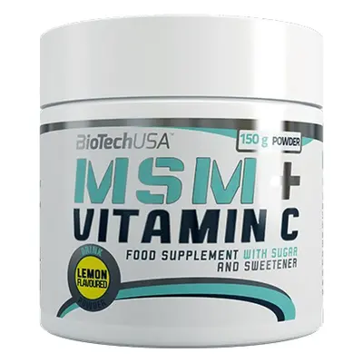 BioTech USA MSM + Vitamin C 150 g citrom