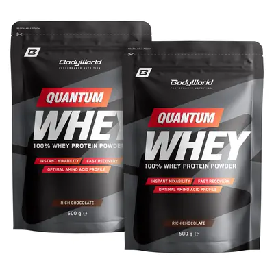 2x BodyWorld Quantum Whey Protein 500 g ízesítetlen