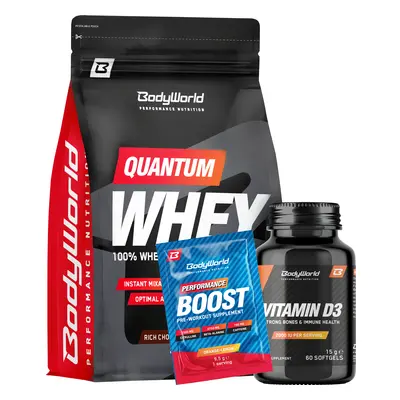 BodyWorld Quantum Whey Protein 2270 g gazdag csokoládé + 2 INGYENES ajándék