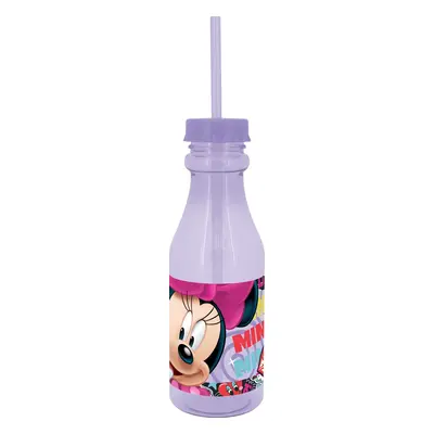 Minnie, Disney Palack szívószállal, 500 ml, műanyag, lila