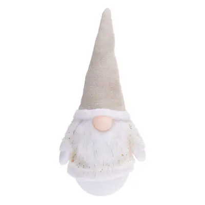 Gnome w simple hat Fénydekoráció, 17x13x43 cm, poliészter, rózsaszín