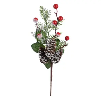 Berry Branch Dísz, 36 cm, poliésztirén, piros