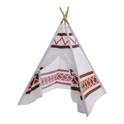 Tepee gyerek kerti sátor, Decoris, 120x120x155 cm, poliészter, tarka