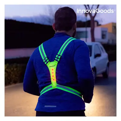 InnovaGoods Fényvisszaverő heveder LED-el sportolóknak, 79x4 cm, poliészter/PVC