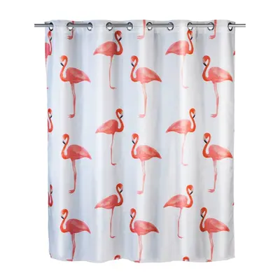 Flex Flamingo zuhanyfüggöny, Weko, 180x200 cm, 100% poliészter, többszínű