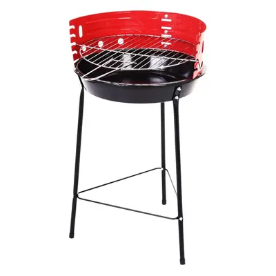 Fix grillsütő 3 lábbal BBQ félig nyitott, Ø33 cm, fém, piros