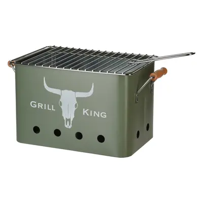 Grill King téglalap alakú grill, 32x20x20 cm, cink, zöld