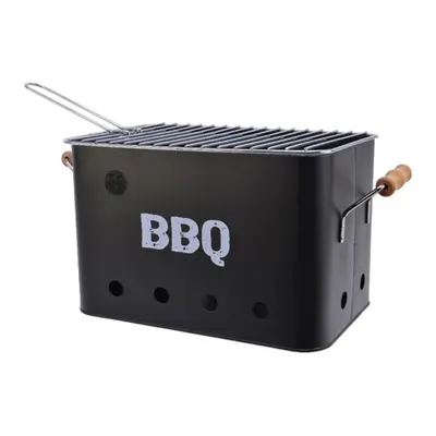 BBQ Grill, Dekor, 32,5x21x21 cm, fém, fekete