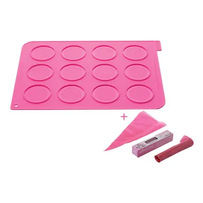 Sütőforma és 24 dekorációs készlet Whoopies Mat Kit, Silikomart, 40x30 cm, Ø 7 cm,