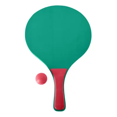 Pingpong készlet strandra, 3 db, fa, piros/zöld