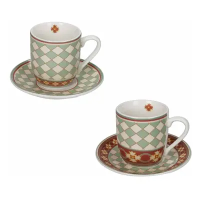 Le Cementine Tile Coffee 2 db Csésze kistányérral, Brandani, 100 ml, porcelán