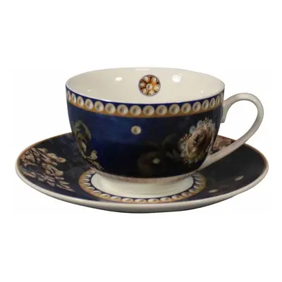 Blue Danube 2db Csésze kistányérral, Brandani, 200 ml, porcelán