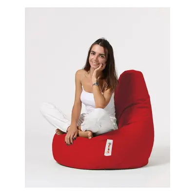 Bean Bag Puff fotel, Ferndale Drop L, 80 x 80 cm, vízhatlan poliészter, piros