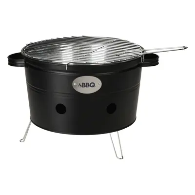 BBQ Bucket Grillsütő, 34.5x20 cm, fém, matt fekete