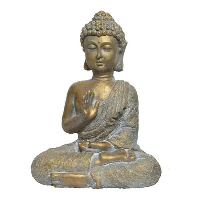 Buddha Dekoratív kültéri szobrocska- one hand up, Decoris, 14.5 x 23.5 x 30.5 cm, polimagnézium