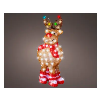 Reindeer Fénydekoráció, Lumineo, 22.5x29x63.5 cm, akril, színes