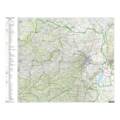 "Lower Austria - Vienna Map Flat in a Tube 1:200.000" - "" ("")