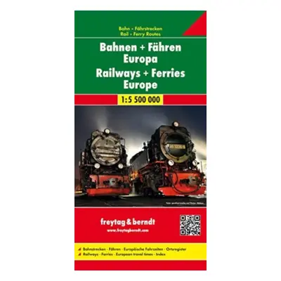 "Railway + Ferries Europe Map Flat in a Tube 1:5 500 000" - "" ("")