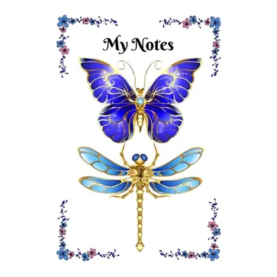 "Blue and Gold Butterfly and Dragonfly Notebook" - "" ("Books Treehouse")