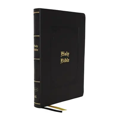 "KJV Bible, Giant Print Thinline Bible, Vintage Series, Leathersoft, Black, Red Letter, Thumb In